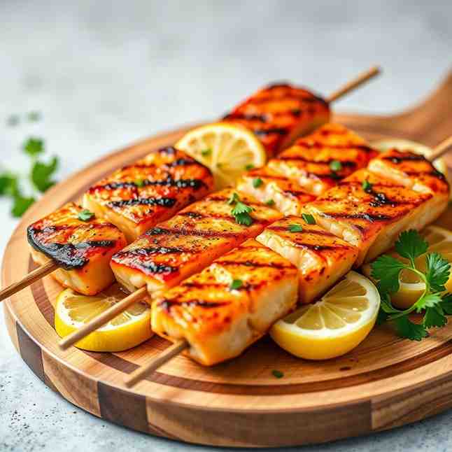 Easy Salmon Kabobs - Grilled Garlic-Lemon Skewers for Dinner